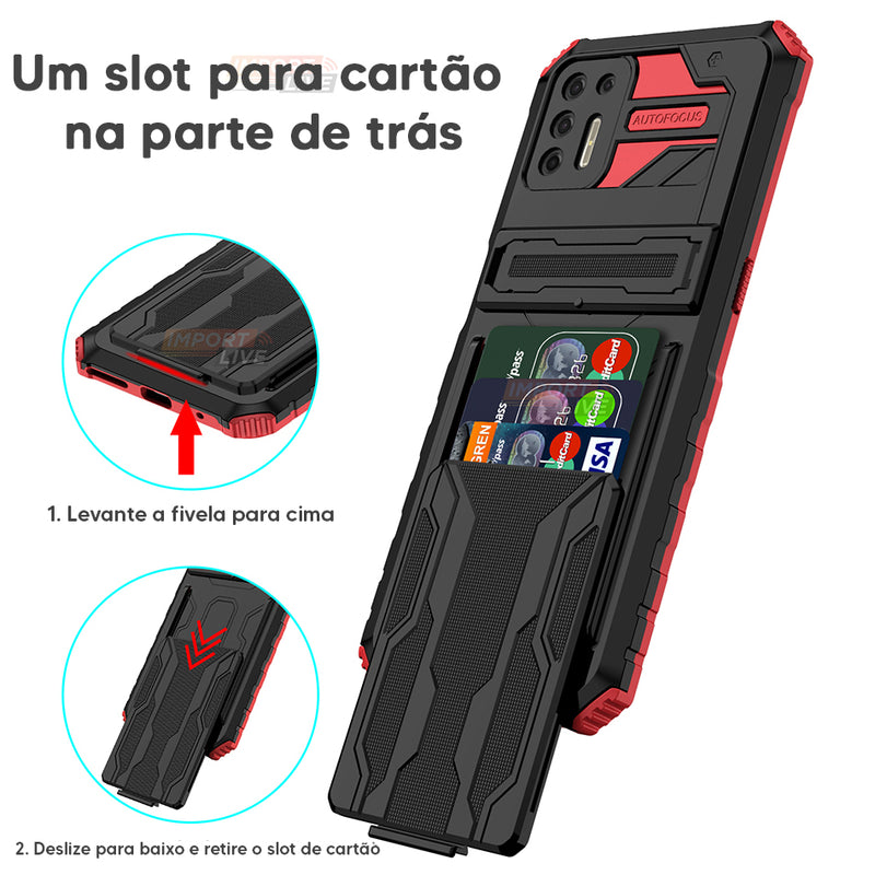 Case Anti Choque Luxo c/ Espaço para Cartão - Para Samsung