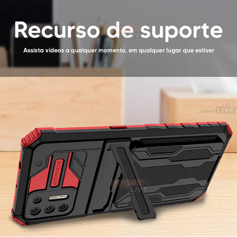 Case Anti Choque Luxo c/ Espaço para Cartão - Para Motorola