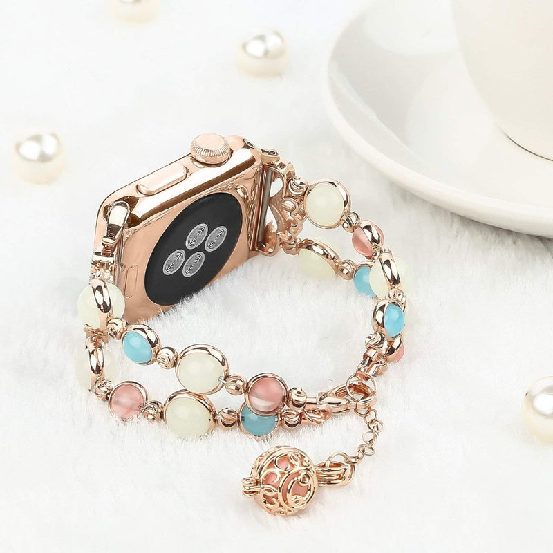 Bracelete Perolas Luminous Luxo Apple Watch