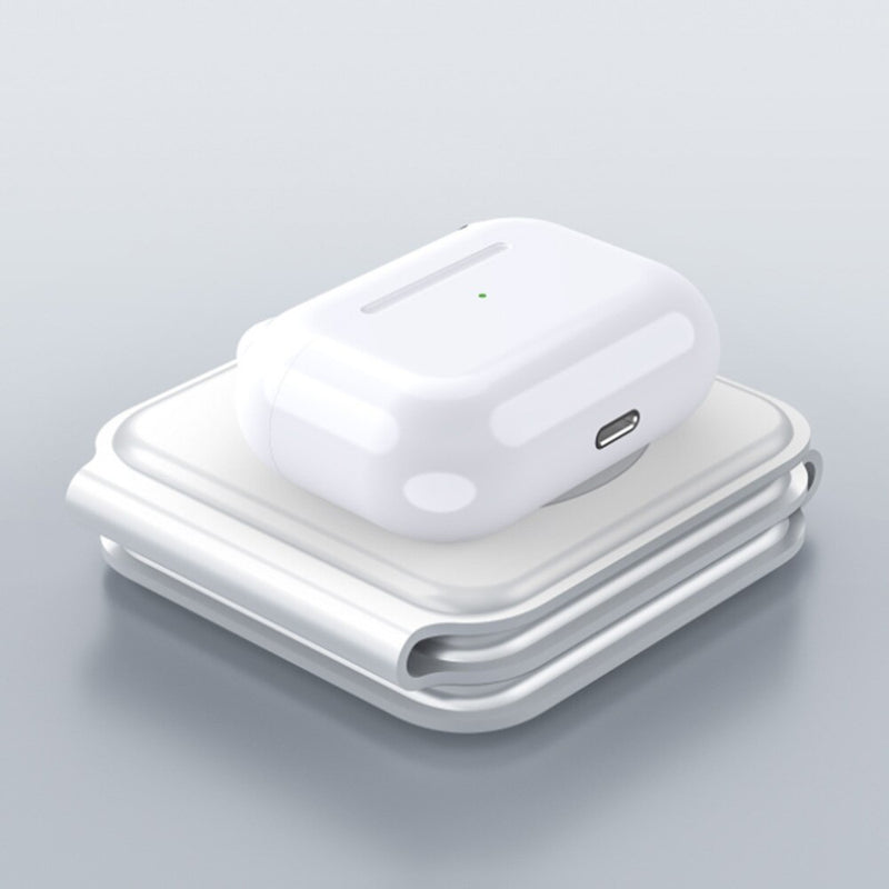 Carregador Magnético 3 em 1 Portátil Para iPhone, Apple Watch e Airpods