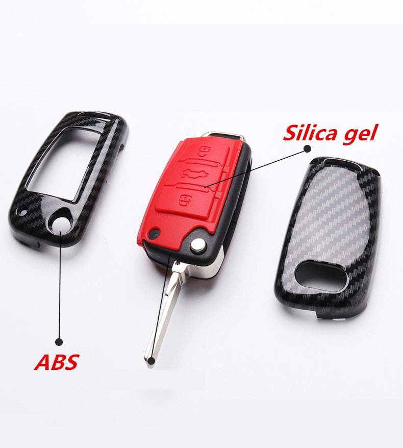 Capa de Silicone Carbon Premium para chave Audi