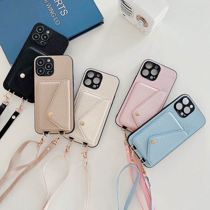 Case Carteira Crossbody Luxury iPhone