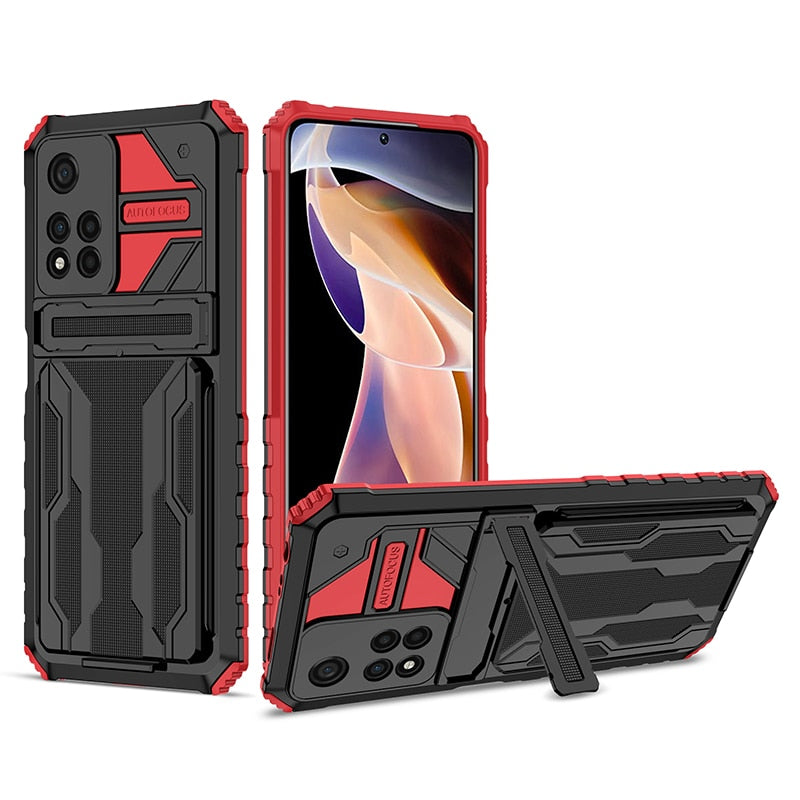 Case Anti Choque Luxo c/ Espaço para Cartão - Para Xiaomi