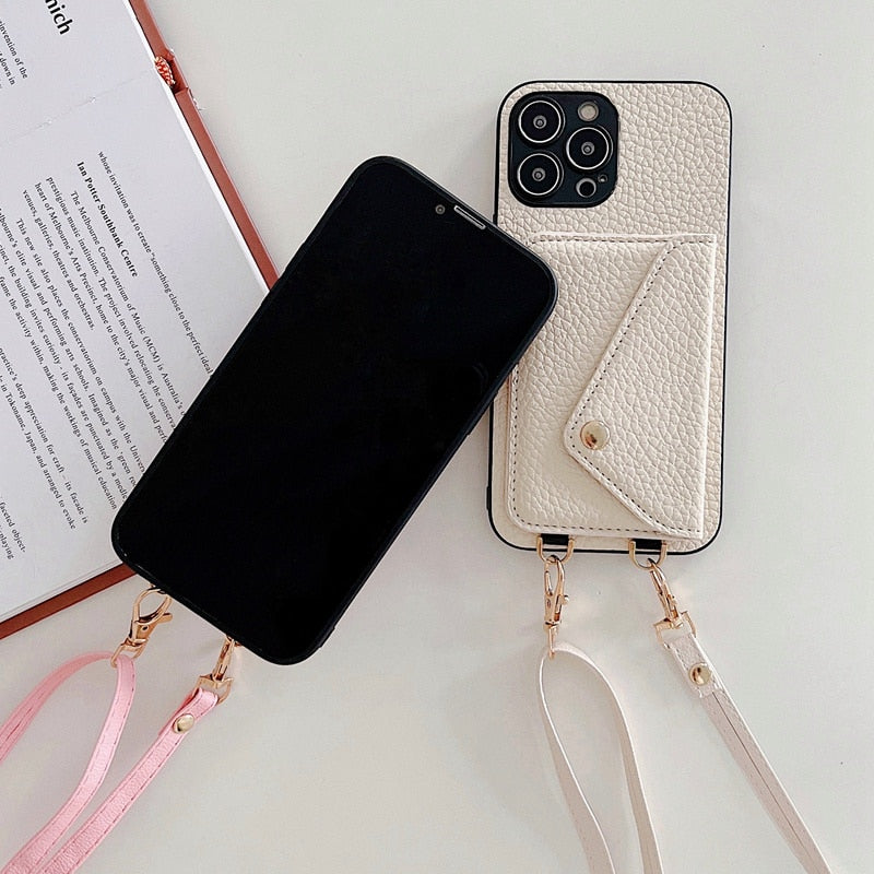 Case Carteira Crossbody Luxury iPhone