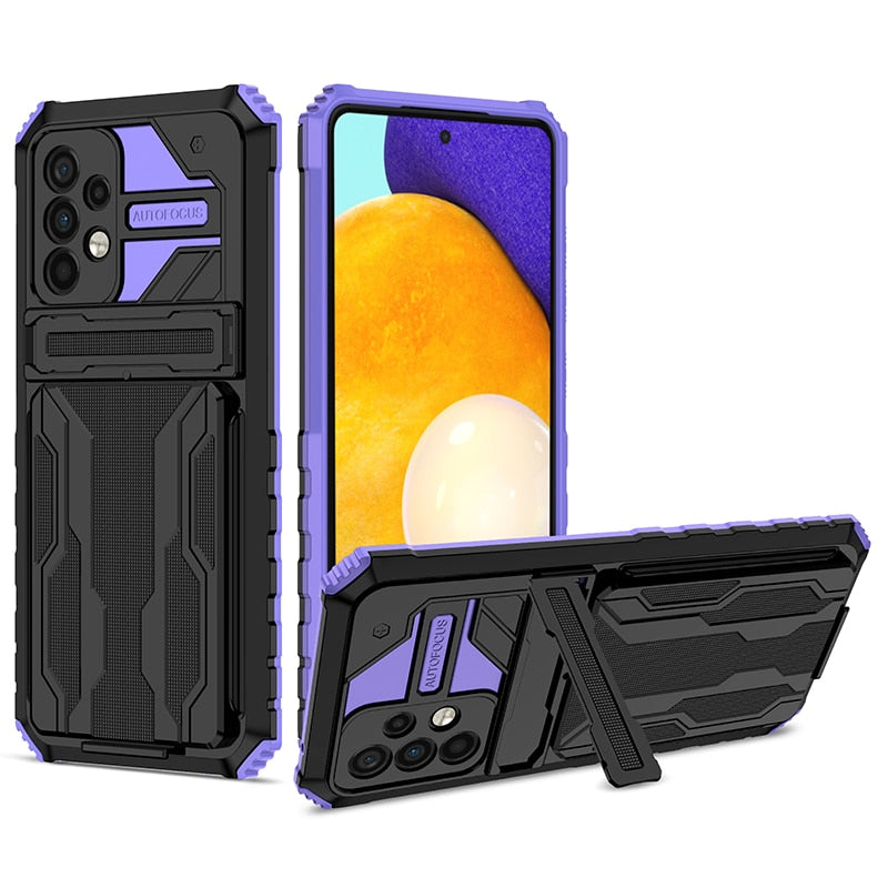 Case Anti Choque Luxo c/ Espaço para Cartão - Para Samsung