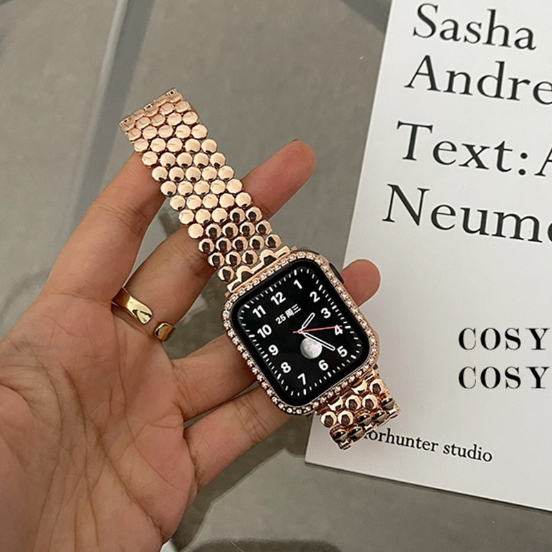 Pulseira Diamantes Brilhantes de Luxo - Para Apple Watch