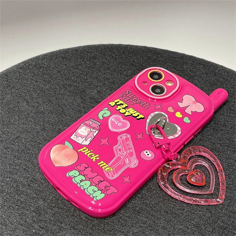 Case Pink Heart iPhone