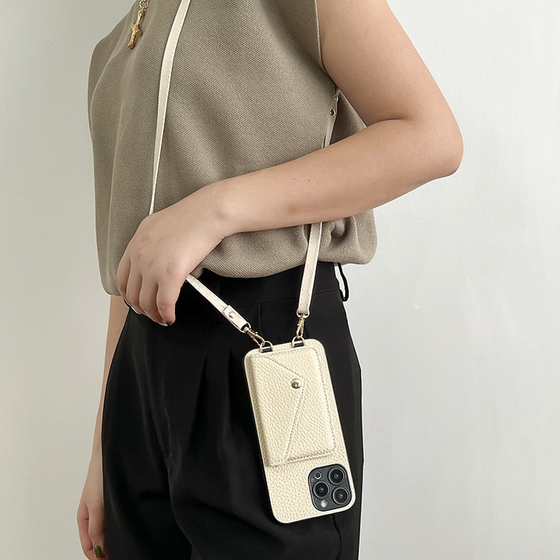 Case Carteira Crossbody Luxury iPhone