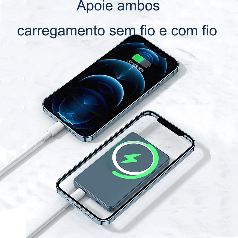 Carregador Full Portátil Indução - iPhone e Android