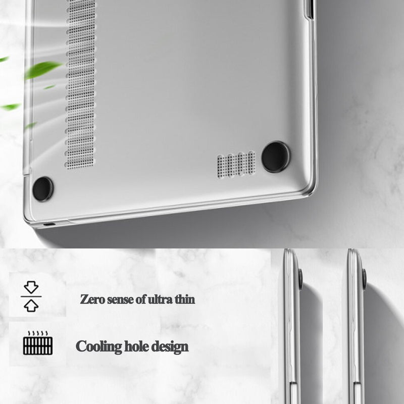 Kit 3 em 1 Case Transparente Crystal Clear Blindada - Para Macbook