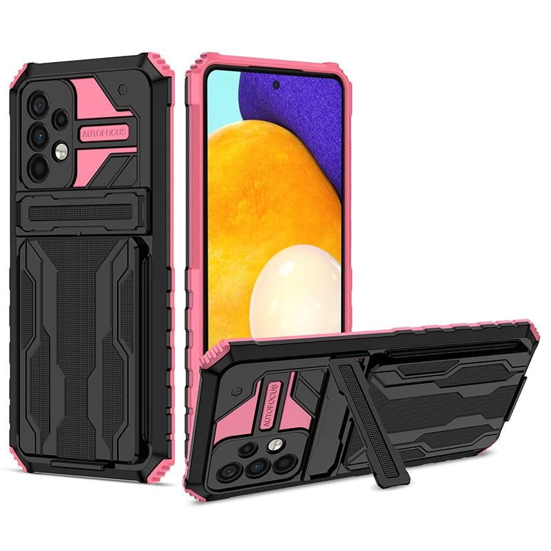 Case Anti Choque Luxo c/ Espaço para Cartão - Para Samsung