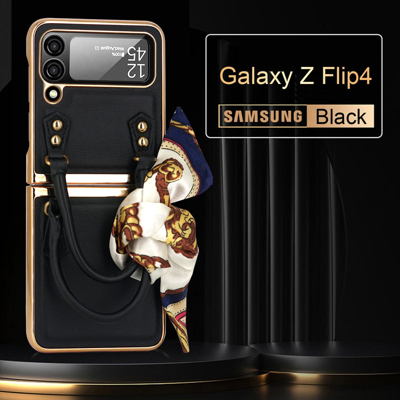 Case Luxury Samsung Z Flip - Com Lenço