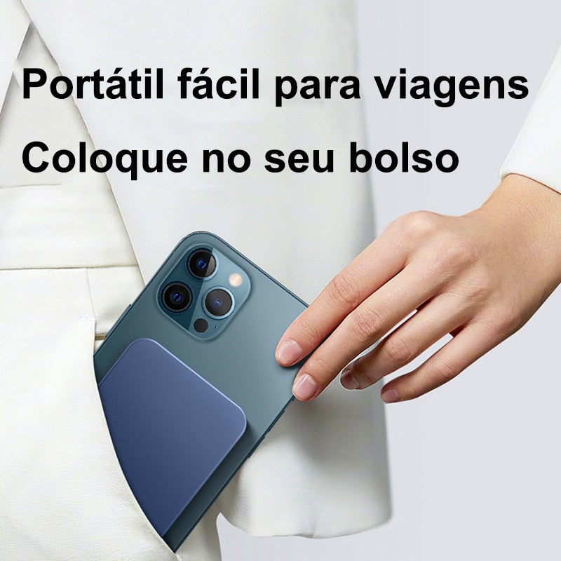 Carregador Full Portátil Indução - iPhone e Android