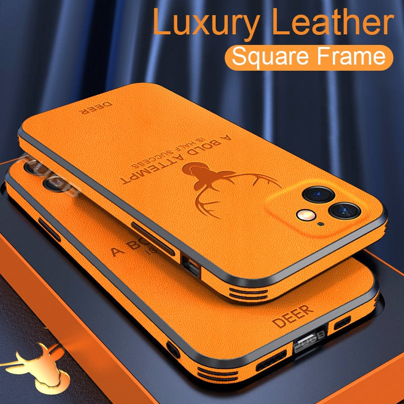 Case Couro Frame Luxury iPhone