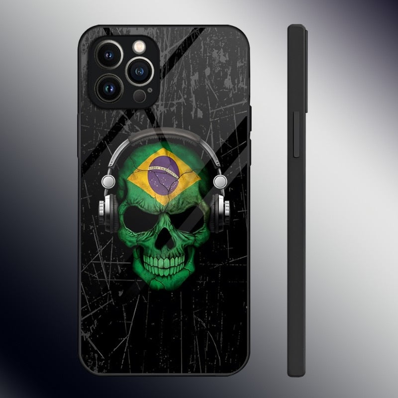 Case Copa 2022 Brasil em Vidro Temperado iPhone