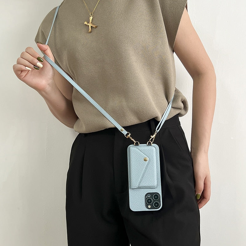 Case Carteira Crossbody Luxury iPhone