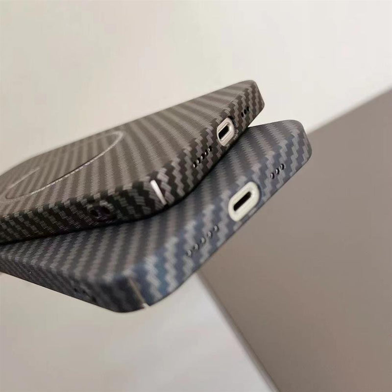 Case MagSafe Fibra de Carbono Luxo iPhone