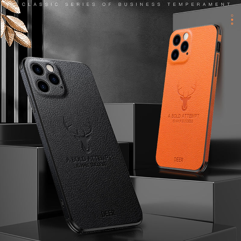 Case Couro Frame Luxury iPhone