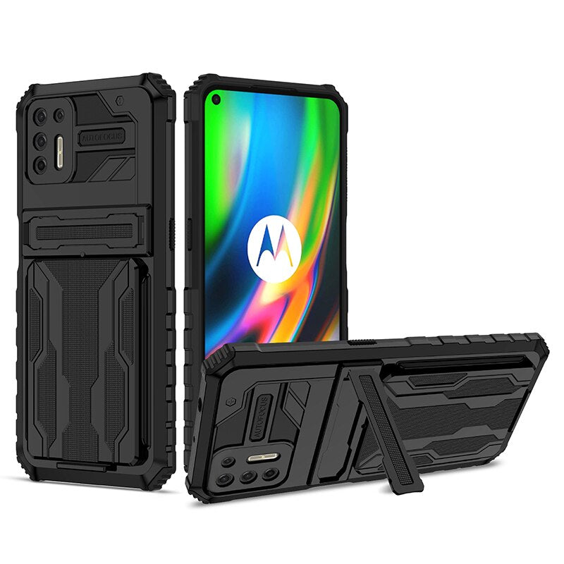 Case Anti Choque Luxo c/ Espaço para Cartão - Para Motorola