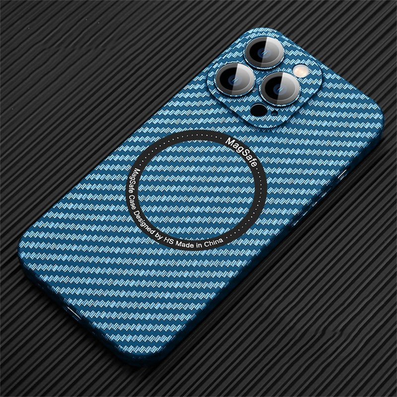 Case MagSafe Fibra de Carbono Luxo iPhone