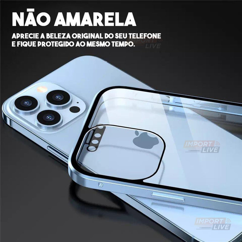 Case Magnética Blindada iPhone Dupla Proteção 360º Capinha de Iphone